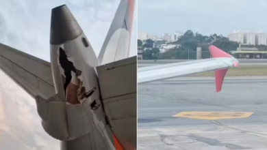 Photo of Aviões colidem no pátio do Aeroporto de Congonhas; voos são cancelados