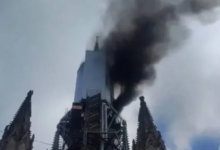 Photo of Torre da catedral de Notre Dame é atingida por incêndio