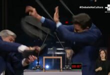 Photo of Vídeo: Datena é expulso de debate após agredir Marçal com uma cadeira