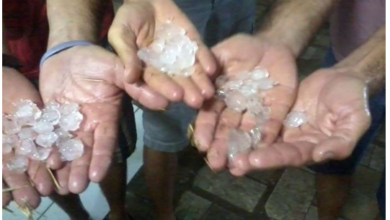 Photo of Volta a chover forte em Piancó e moradores registram chuva de granizo no município